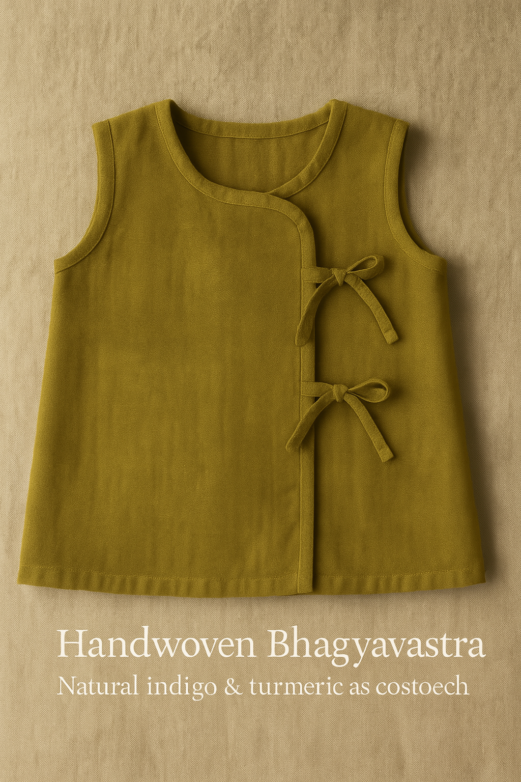 Babyluck Handwoven Cosmic & Healthy Jhabla – Natural Green (Indigo + Haldi Dyed) | 0– 3 Months