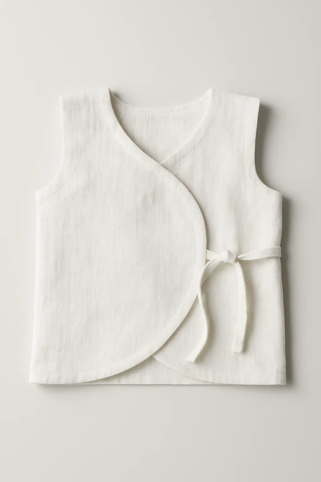 Babyluck Handwoven Cosmic & Sacred Jhabla – Natural White | 0–3 Months
