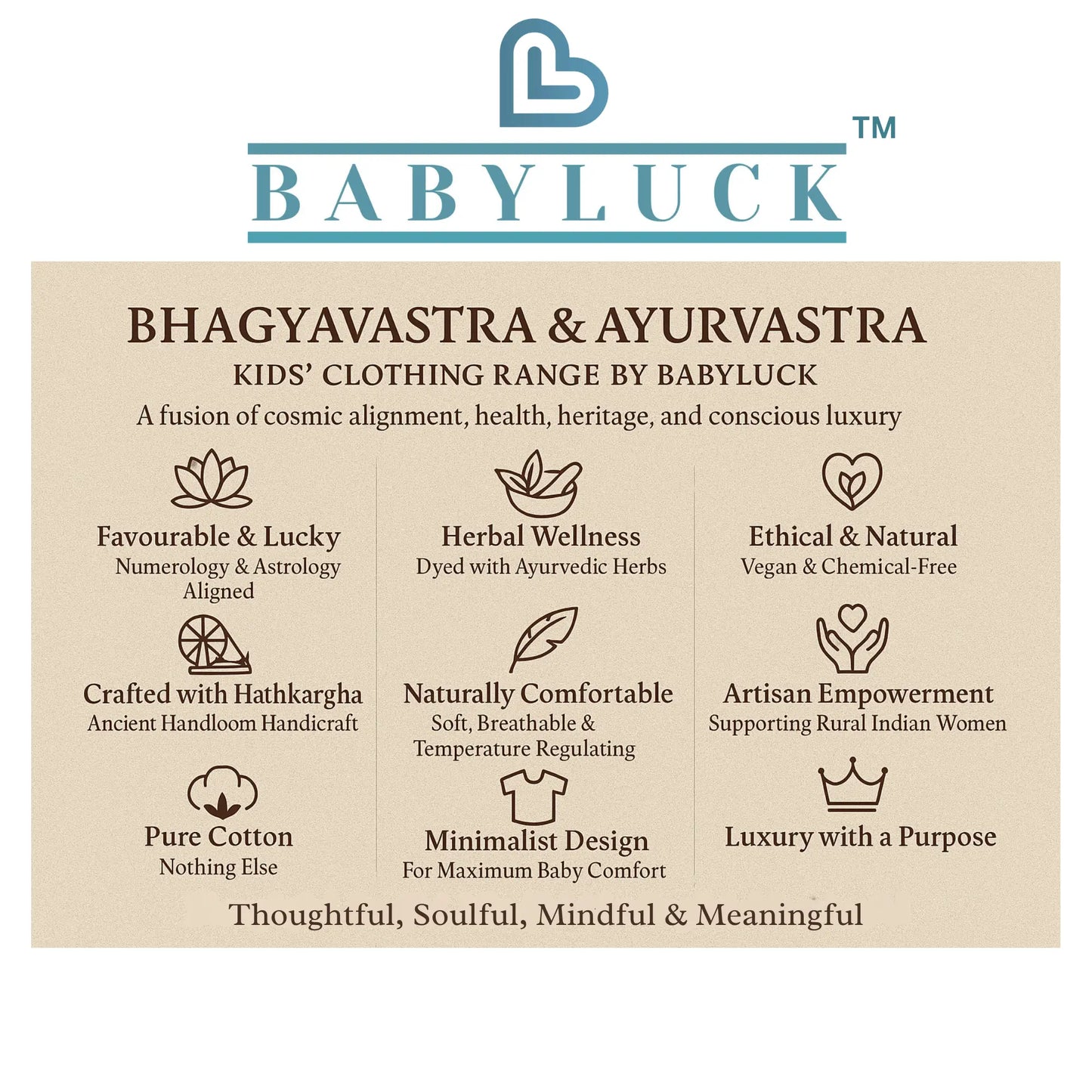Bhagyavastra™ Chandan (Sandalwood), 100% Cotton, Newborn Baby Top (Jhabla) 0–3 Months