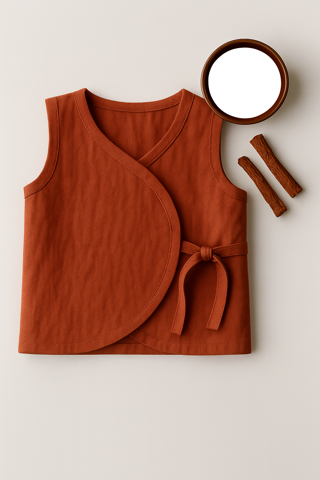 Babyluck Handwoven Cosmic & Healing Jhabla – Manjistha Dyed (Red) | 0–3 Months