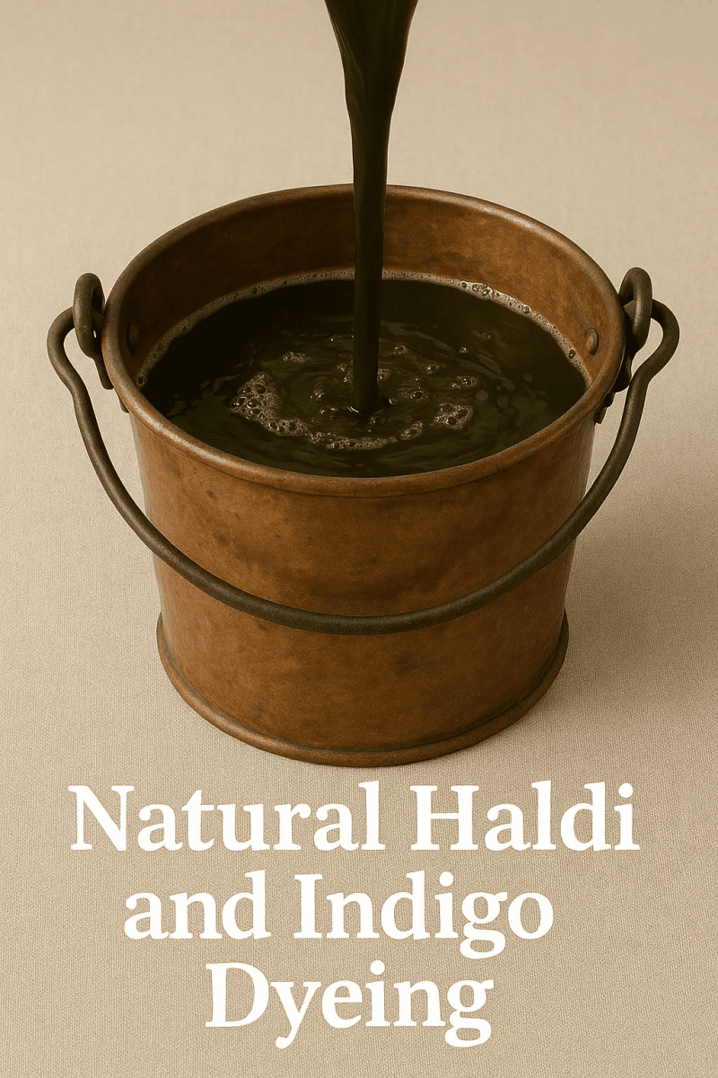 Babyluck Handwoven Cosmic & Healthy Jhabla – Natural Green (Indigo + Haldi Dyed) | 0– 3 Months - Babyluck World LLP