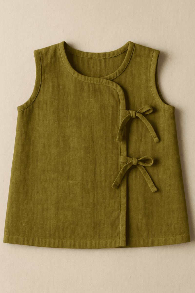 Babyluck Handwoven Cosmic & Healthy Jhabla – Natural Green (Indigo + Haldi Dyed) | 0– 3 Months - Babyluck World LLP