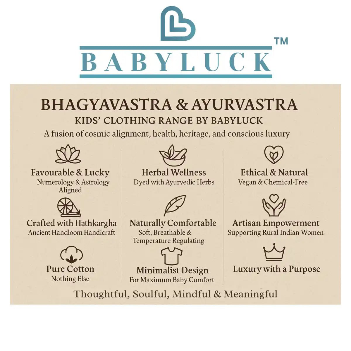 Bhagyavastra™ Chandan (Sandalwood) Dyed, 100% Cotton, Lucky & Herbal Newborn Baby Top (Jhabla) 0–3 Months - Babyluck World LLP