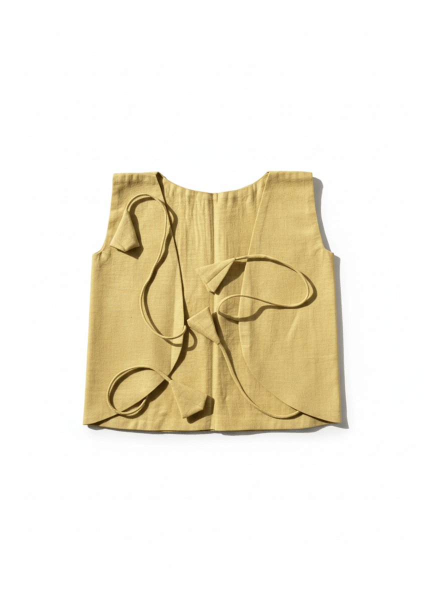 Bhagyavastra™ Haldi (Turmeric) Dyed, 100% Cotton, Lucky & Herbal Newborn Baby Top (Jhabla) 0–6 Months - Babyluck World LLP