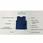 Bhagyavastra™ Indigo Blue, 100% Cotton, Lucky & Herbal Newborn Baby Top (Jhabla) 0–3 Months - Babyluck World LLP