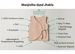 Bhagyavastra™ Manjistha (Maddar) Dyed, 100% Cotton, Lucky & Herbal Newborn Baby Top (Jhabla) 0–3 Months - Babyluck World LLP