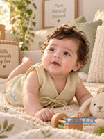 Bhagyavastra™ Neem Dyed (Off-White & Cream), 100% Cotton, Lucky & Herbal Newborn Baby Top (Jhabla) 0–6 Months - Babyluck World - Bhagyavastra & Ayurvastra