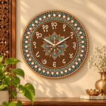 Cow Dung Wall Clock (Hindi) for Vastu Dosh Nivaran, Positive Energy & Prosperity - Babyluck World - Bhagyavastra & Ayurvastra