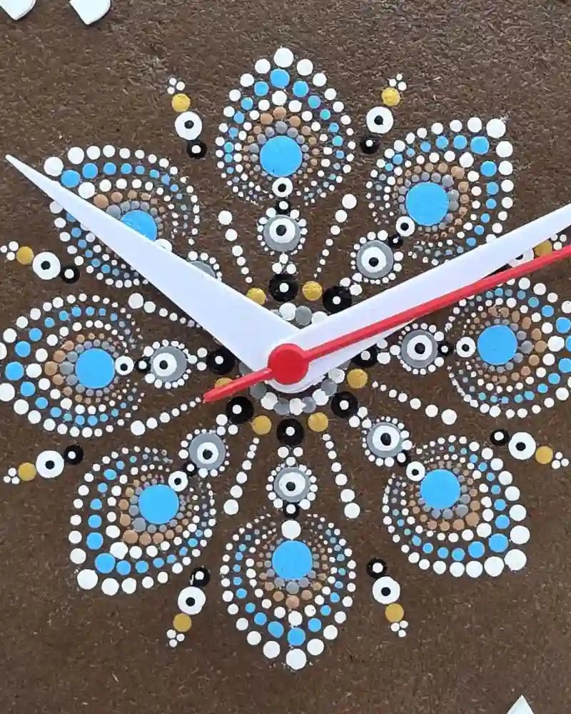 Cow Dung Wall Clock (Hindi) for Vastu Dosh Nivaran, Positive Energy & Prosperity - Babyluck World - Bhagyavastra & Ayurvastra