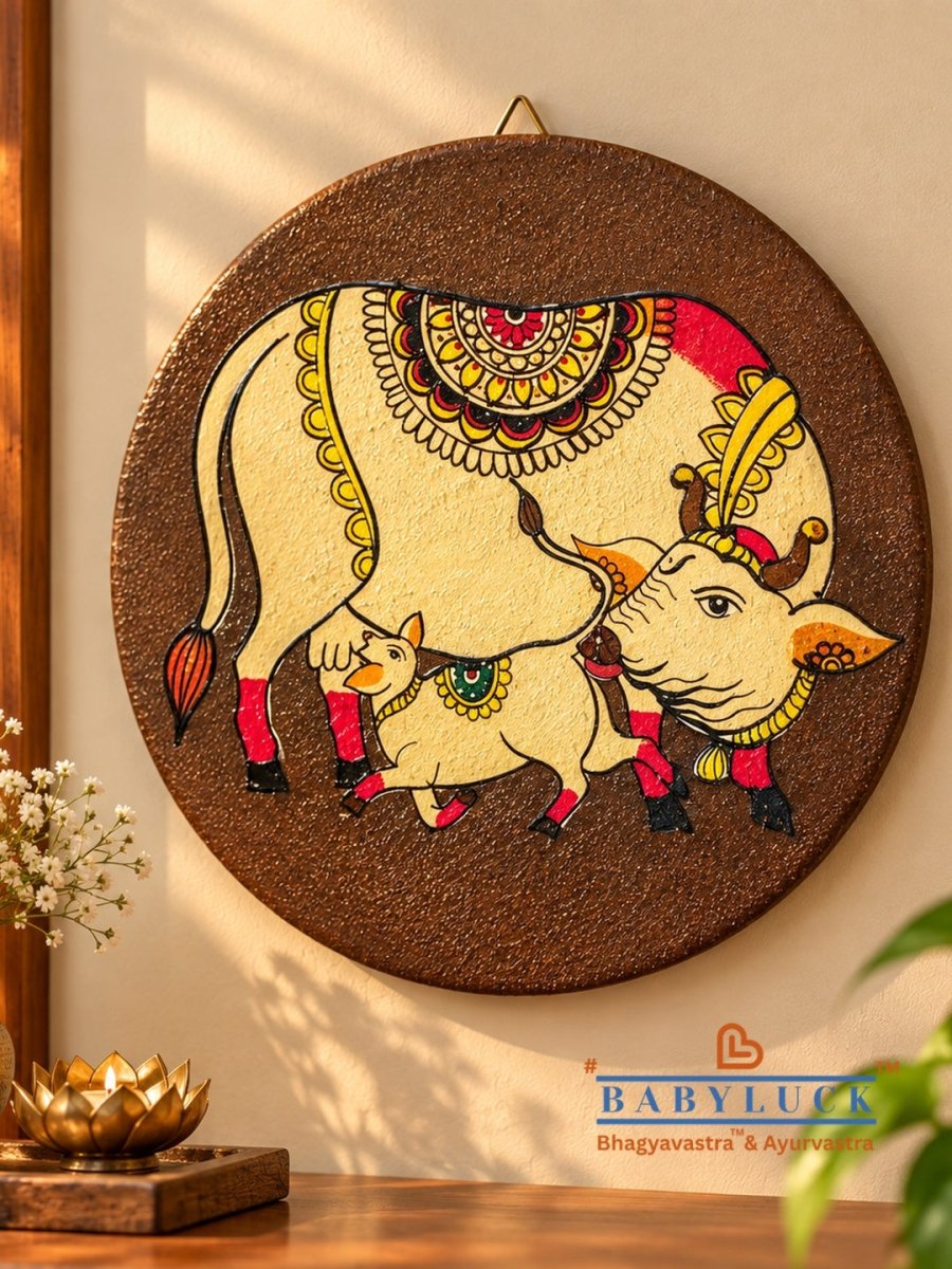 ‘Kamdhenu’ Gobar (Cow Dung) Wall Painting for Vastu Dosh Nivaran, Positive Energy & Prosperity - Babyluck World - Bhagyavastra & Ayurvastra