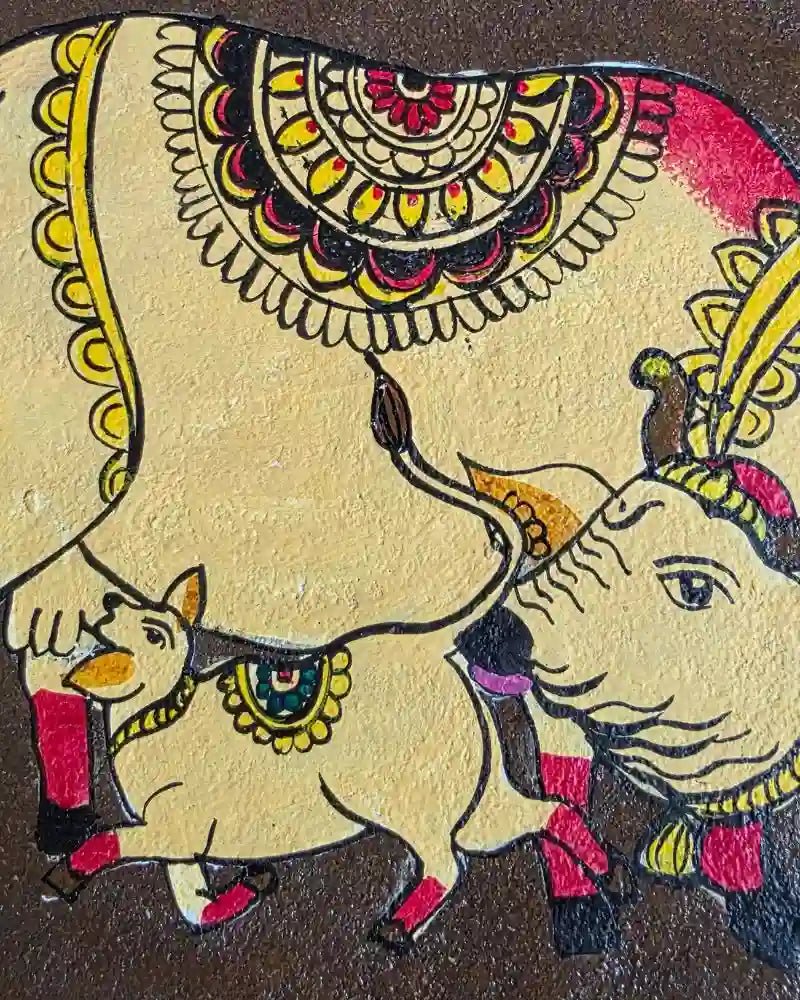 ‘Kamdhenu’ Gobar (Cow Dung) Wall Painting for Vastu & Positivity - Babyluck World LLP